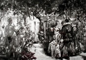 Image depicting Virginia Dare's baptism