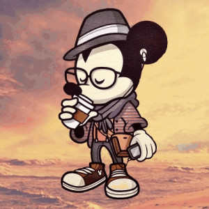 hipster mickey mouse