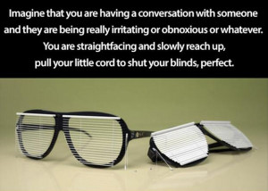 funny blinds glasses
