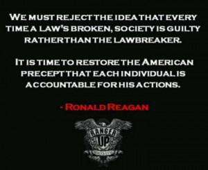 ... each individual is accountable for his actions.