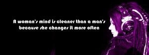 ... timeline cover Girl attitude quotes (A woman's mind is cleaner