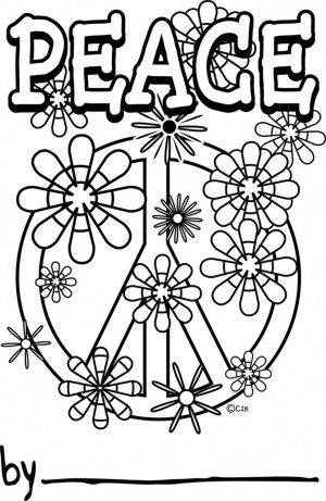 Peace Sign Coloring Pages | Peace sign coloring page - ... | School