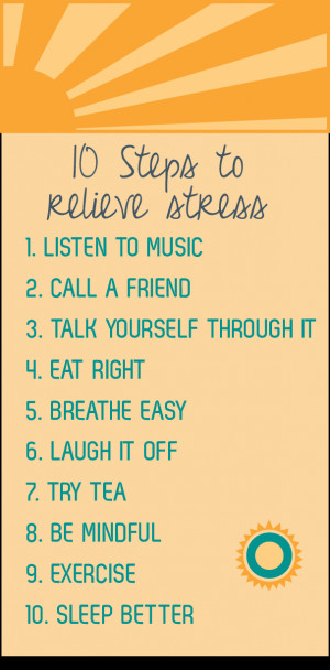 10 steps to relieve stress