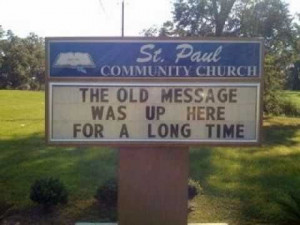Christian humor: Funny church signs