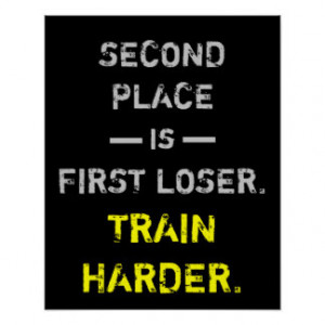 Train Harder Inspirational Motivational Quote Posters