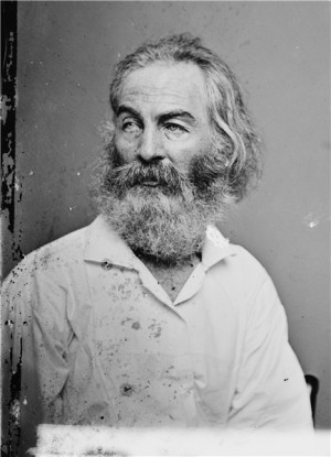 Walt Whitman, circa 1860, by Mathew Brady
