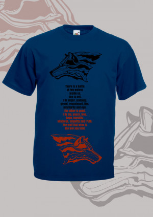 Wolf shirt. Two wolves Native American inspirational quote tshirt ...