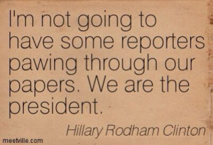 We are?.....Hillary Clinton Quote