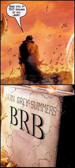 Jean Grey, aka the Phoenix who rises from the ashes.