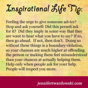 Feeling the urge to give someone #advice? Well, don't do it if they ...