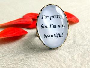 Marilyn Monroe Quote Ring Adjustable Ring Marilyn Jewelry Book Lover ...