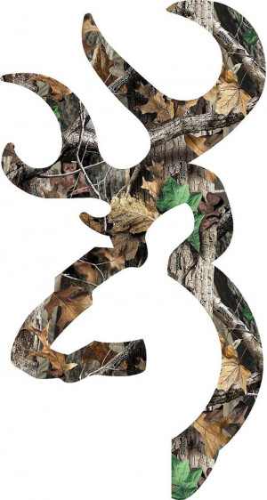 Browning style deer camo decal/Sticker Printed/cut NON Laminated 2