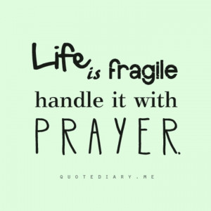 Life is fragile