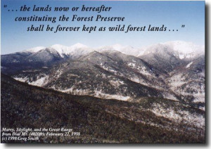 the lands now or hereafter constituting the Forest Preserve shall be ...