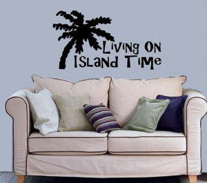 vinyl wall decal quote Living on island by WallDecalsAndQuotes, $12.00