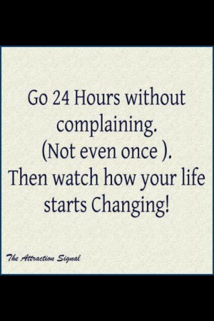 Do not complain. I'd love to extend this challenge to a few ladies in ...