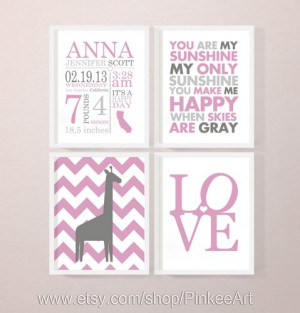 personalized baby stats art, personalized new baby gift birth print