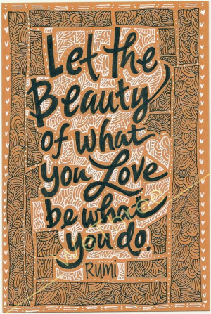 Home Decor - Rumi Illustrated Quote - Print 4 x 6 of ink illustration ...