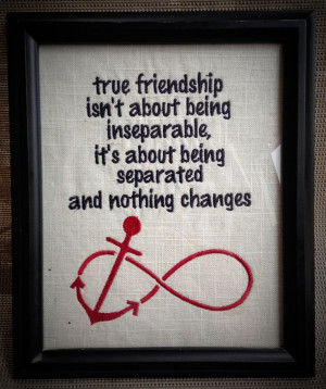 Framed friendship quote