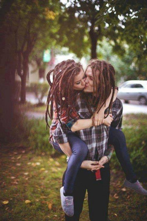 couple, cute, dreadlock, hippie love