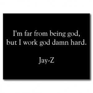 Motivational postcard featuring a quote from Jay-z