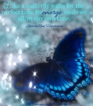 Butterfly quote via www.Facebook.com/Treasured Sentiments