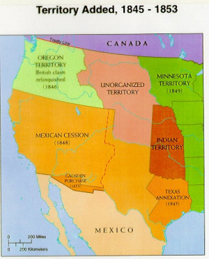 1848 Mexico and the United States sign the Treaty of Hidalgo