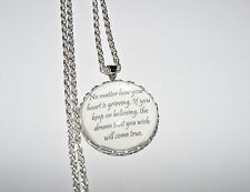 Personalised Necklace Pendant Quote Cinderella, Disney, Love, dreams ...