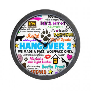 Bangkok Gifts > Bangkok Living Room > Hangover 2 Quotes Wall Clock