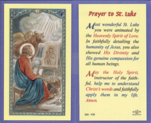 St Luke Prayer Card