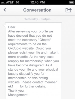 lol guess I'm too good for OkCupid dating site?