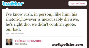 ... Yes we wrongfully attributed a made-up racist quote to Rush Limbaugh