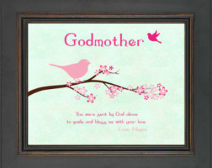 Personalized GODMOTHER Gift Baptism Gift for Godmother Gift from