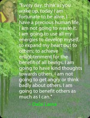 Daily Positive Thoughts – Quote from Dalai Lama