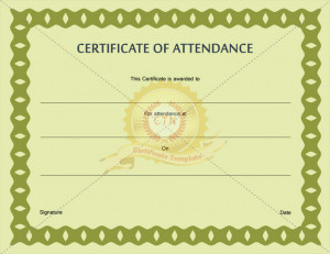 Free Perfect Attendance Certificates Template