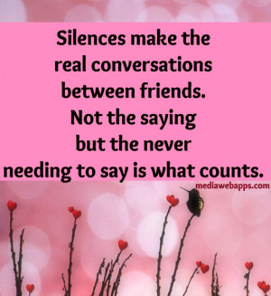 ... needing to say is what counts. ~Margaret Lee Runbeck Source: http