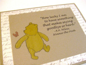 How Lucky I Am - Winnie the Pooh Quote - Classic Pooh Note Card