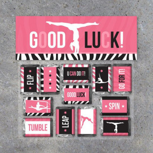Gymnastics GOOD LUCK Gift – Gymnastics Mini Candy Bar Wrappers and ...