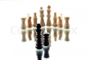 Chess Pawns White Background