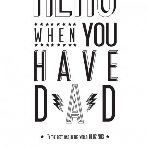 Superhero Quotes And Sayings 'super hero dad' print by