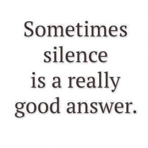 silence #answer