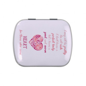 Good warm heart quote pink tribal tattoo girly jelly belly tin