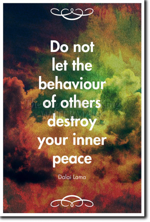 Inner Peace Quotes Dalai Lama Dalai lama quote poster photo print art ...