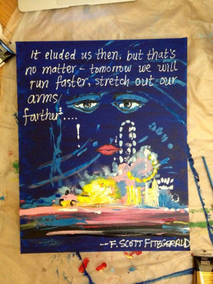 Great Gatsby Quote Painting by OriginialPaintings on Etsy, $40.00. 