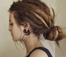 blonde, dread, girl, hair, hairstyle, hipster, style
