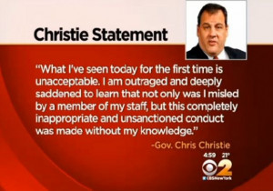 Chris Christie: Don’t blame Bridgegate on me