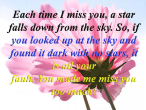 ... dark with no stars it is all your fault you made me miss you too much