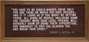 Coach Knights George Patton Quote Framed