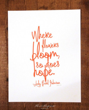 Lady Bird's Quote - Red. $25.00, via Etsy. #floral #flowers #spring # ...
