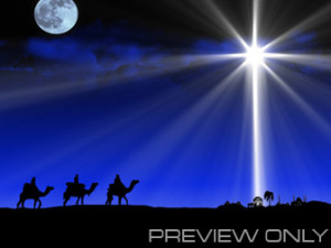 Wise Men and Star - PowerPoint Background